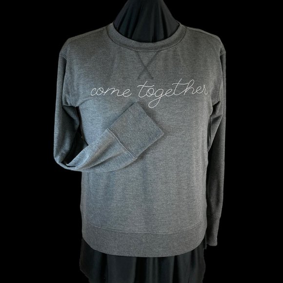 C&C California Come Together Ultra Soft Comfy Gray Sweatshirt Sz M Lightweight - Picture 9 of 15